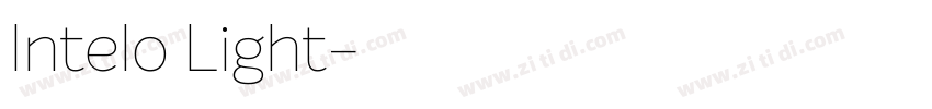 Intelo Light字体转换